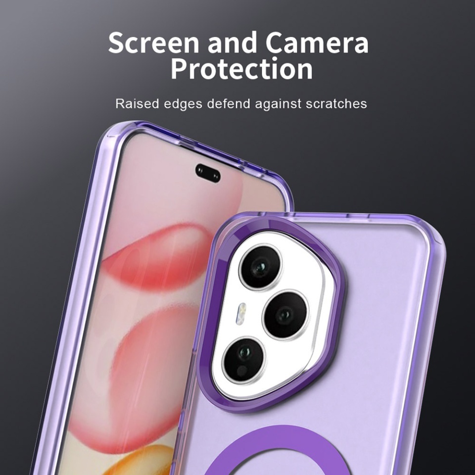 Husa pentru Honor 400 Pro, SKYDDAR INOVATION, CandyCase, Magsafe, set cu sticker, Mov - 3 | YEO