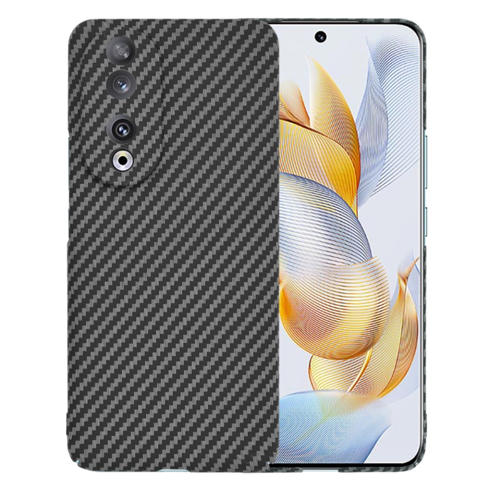 Husa pentru Honor 90, Finisaj Premium cu Textura de Carbon, Design Elegant, SKDR CarbonFlex - Negru