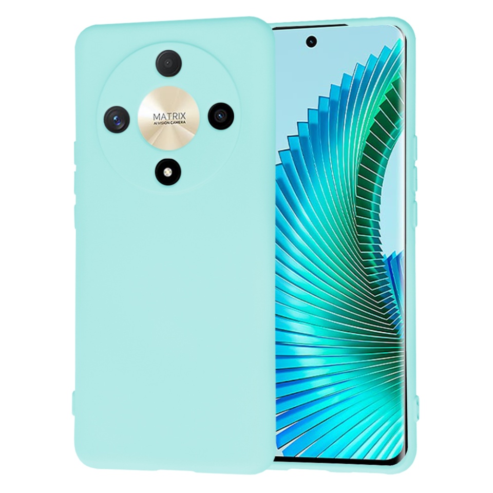 Husa pentru Honor Magic6 Lite din Silicon Catifelat, Protectie Premium, Skyddar SoftElegance - Turcoaz