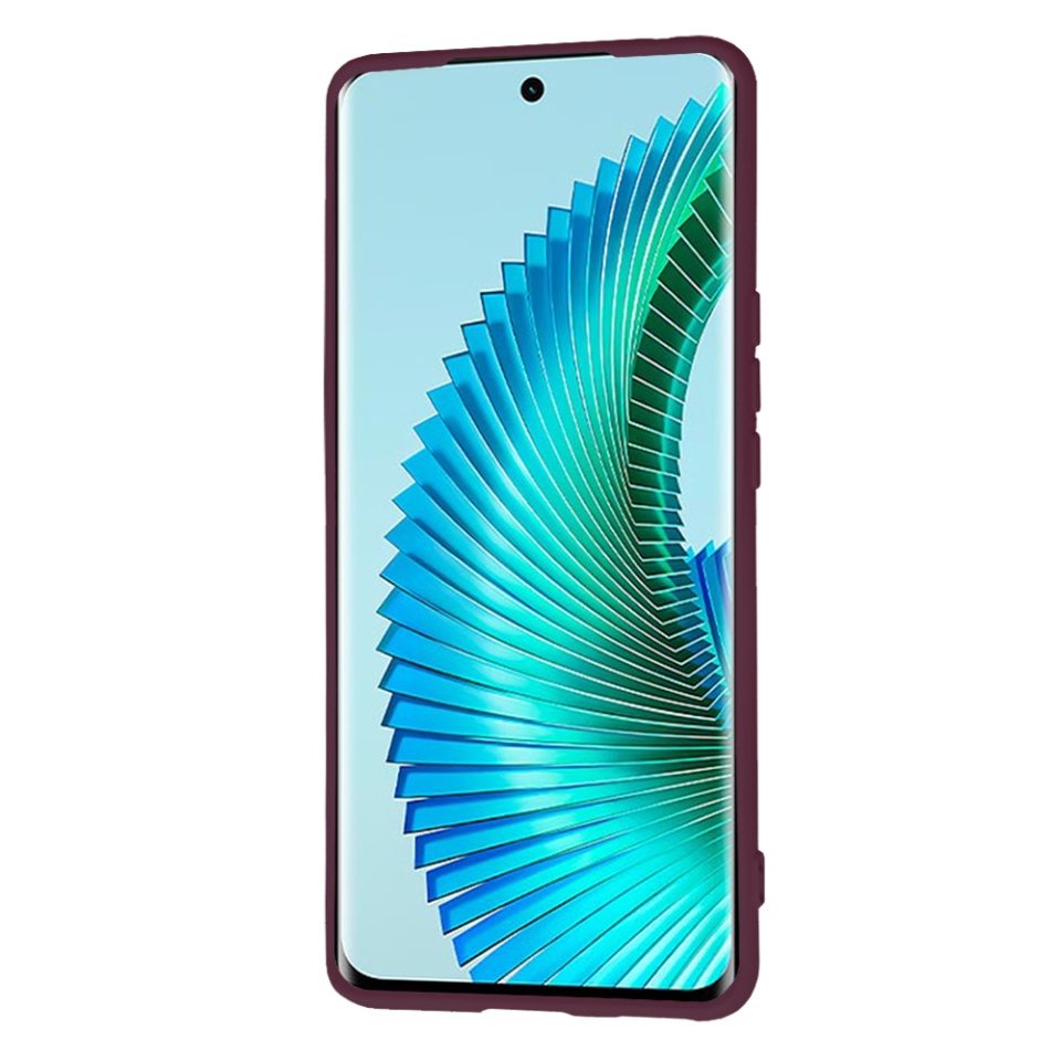 Husa pentru Honor Magic6 Lite din Silicon Catifelat, Protectie Premium, Skyddar SoftElegance - Bordo - 1 | YEO