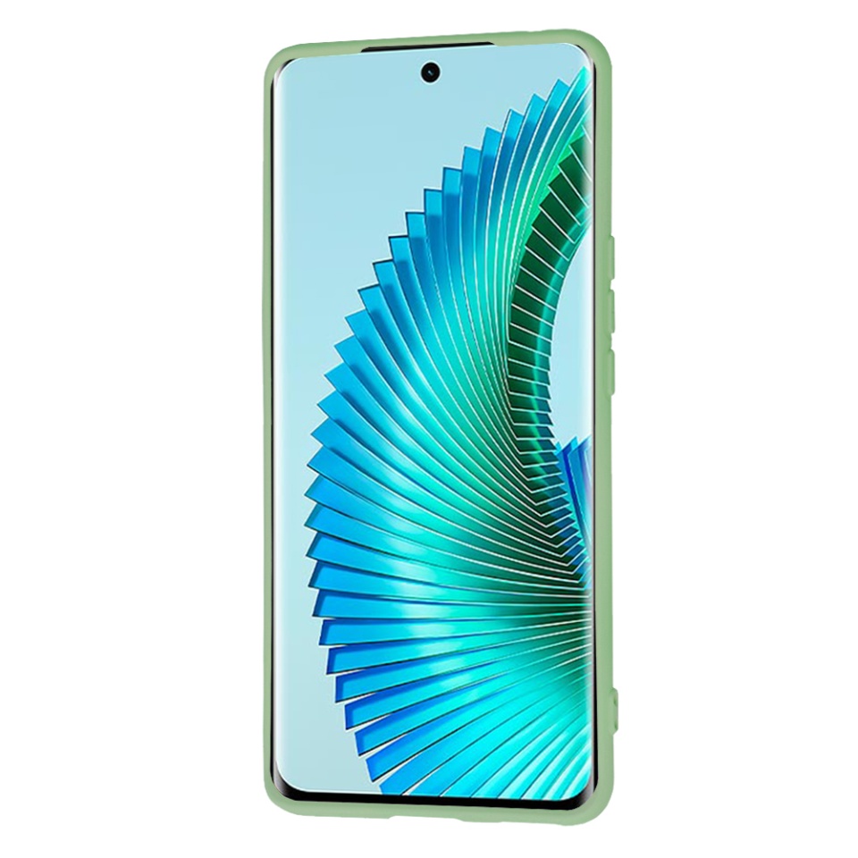 Husa pentru Honor Magic6 Lite din Silicon Catifelat, Protectie Premium, Skyddar SoftElegance - Verde deschis - 1 | YEO