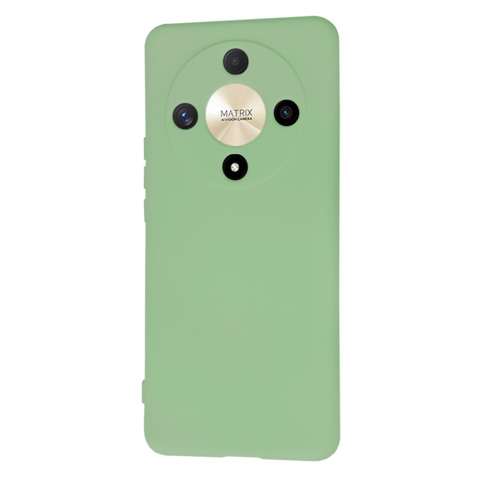 Husa pentru Honor Magic6 Lite, SKYDDAR INNOVATION, din Silicon Catifelat, SoftElegance, set cu sticker, Verde deschis - 2 | YEO