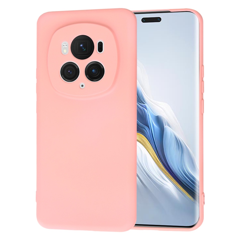 Husa pentru Honor Magic6 Pro din Silicon Catifelat, Protectie Premium, Skyddar SoftElegance - Roz