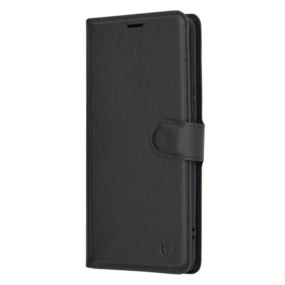 Husa pentru Honor Magic6 Pro, SKYDDAR INNOVATION, Leather Folio tip Carte, cu Portofel Interior, Finisaje Premium, set cu sticker, Negru - 3 | YEO