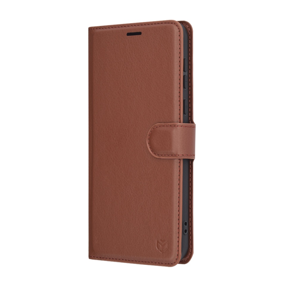 Husa pentru Honor Magic7 Pro tip Carte, cu Portofel Interior, Finisaje Premium, SKYDDAR Leather Wallet - Maro - 2 | YEO
