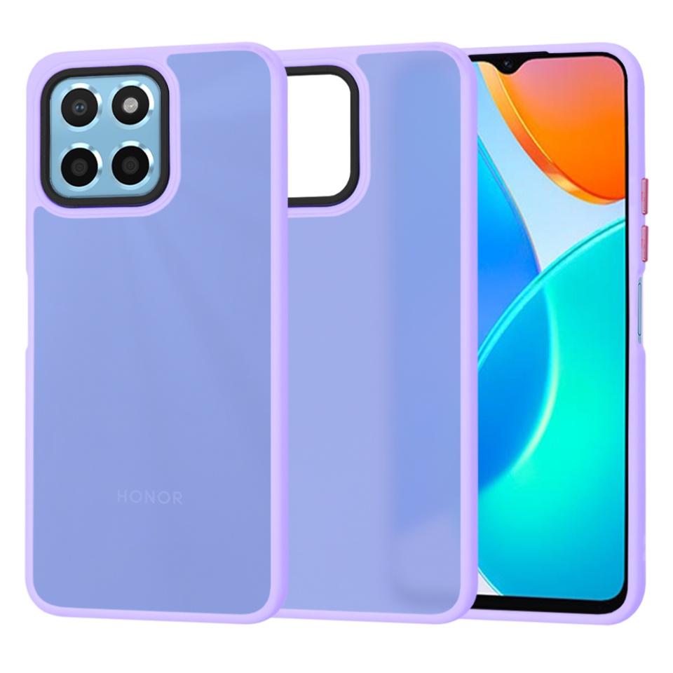 Husa pentru Honor X6 / X8 5G / 70 Lite, ce Absoarbe Cele mai Aspre Socuri, Skyddar Frosted - Mov deschis