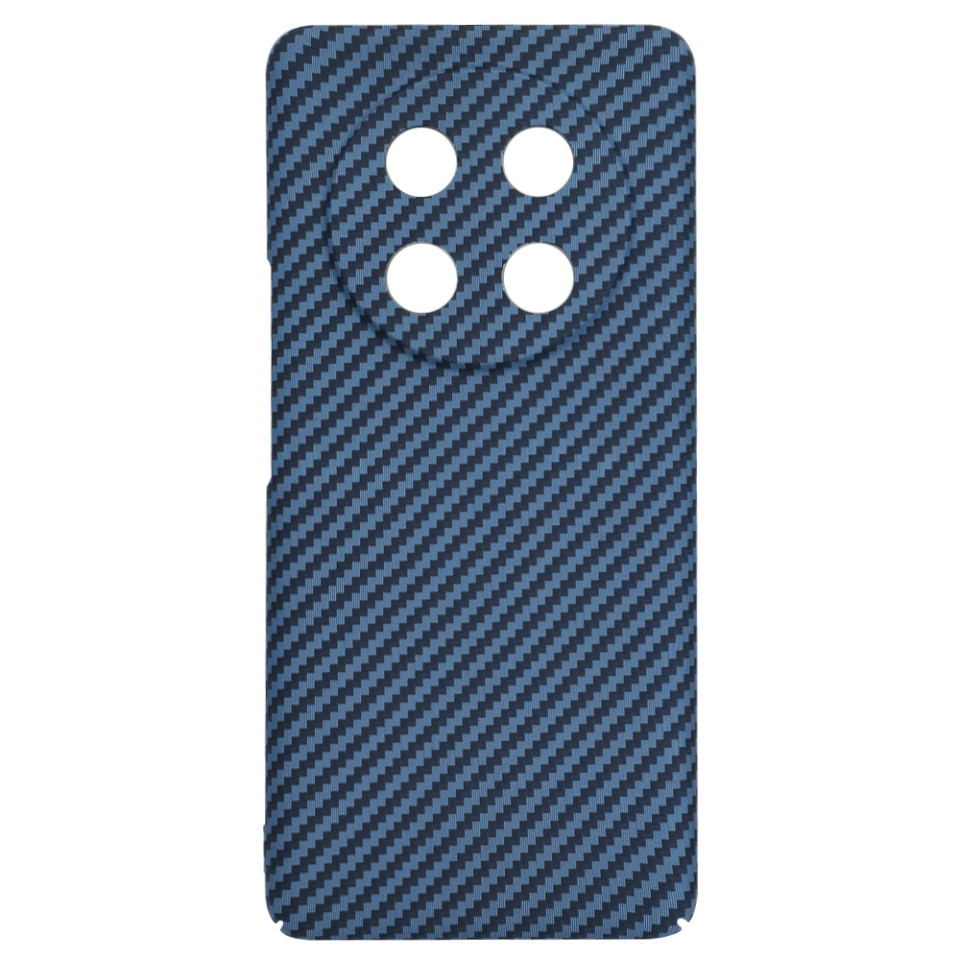 Husa pentru Honor X9c / Magic7 Lite, SKYDDAR INNOVATION, textura carbon, Carbonite FiberShell, Cyan, set cu sticker - 3 | YEO