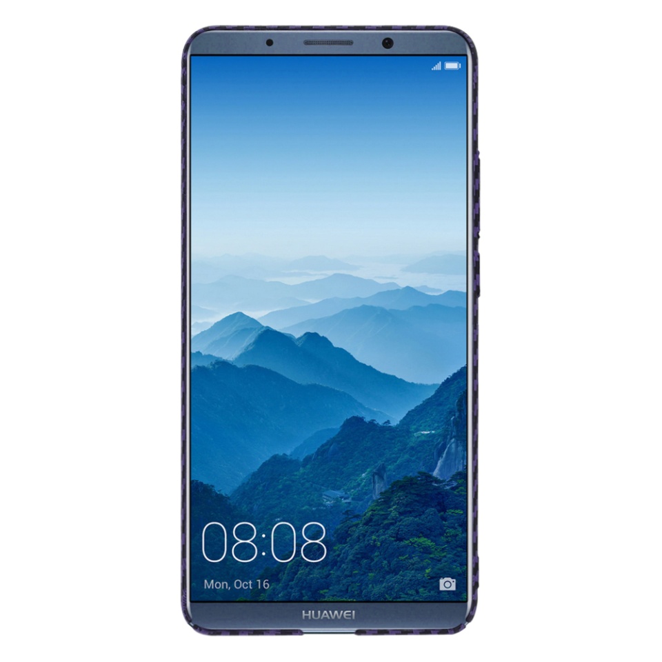 Husa pentru Huawei Mate 10 Pro, Finisaj Premium cu Textura de Carbon, Design Elegant, SKDR CarbonFlex - Mov - 1 | YEO