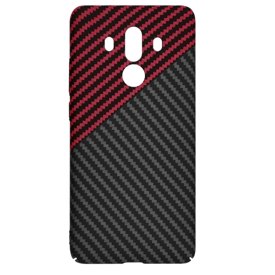 Husa pentru Huawei Mate 10 Pro, Finisaj Premium cu Textura de Carbon, Design Elegant, SKDR CarbonFlex - Rosu inchis - 3 | YEO
