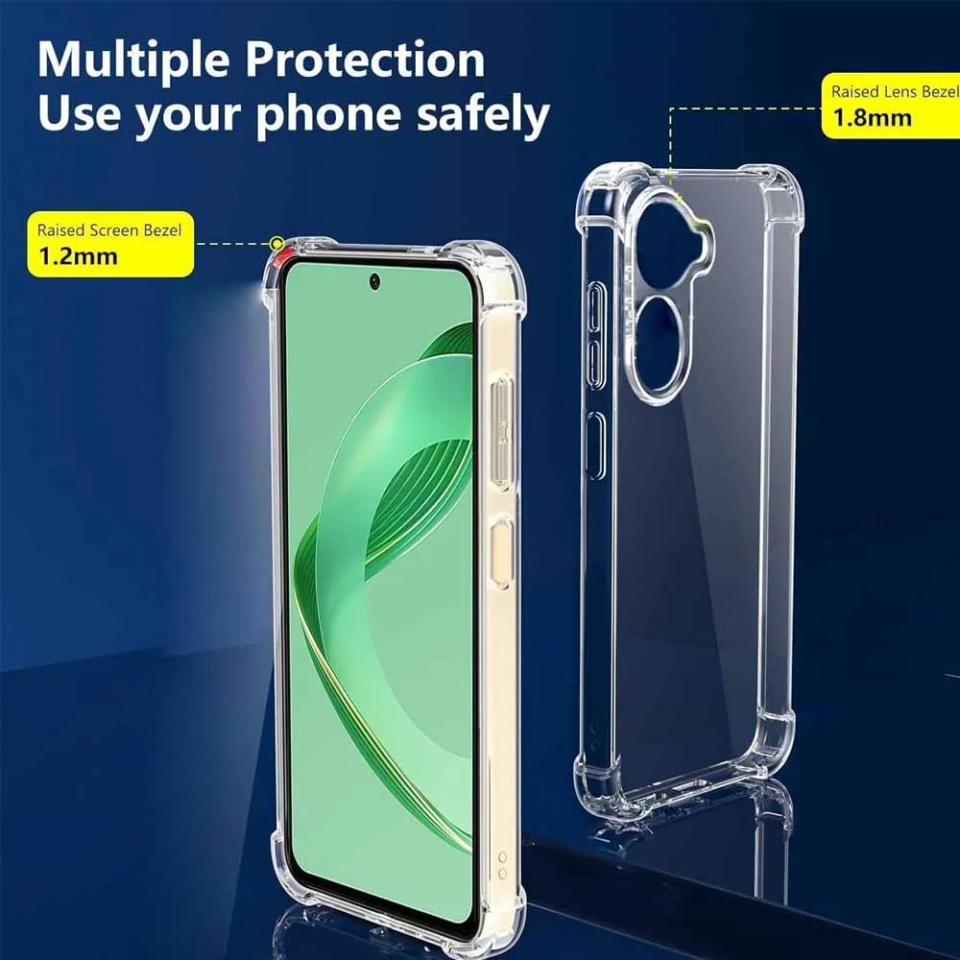 Husa pentru Huawei nova 11 SE / nova 12 SE , SKYDDAR INNOVATION, Shockproof Clear din Silicon Slim, Transparenta, set cu sticker - 2 | YEO