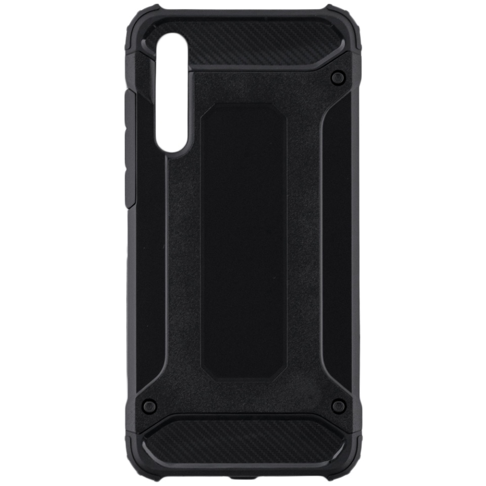 Husa pentru Huawei P20 Pro, SKYDDAR INNOVATION, Hybrid Armor, din Plastic Dur, Margini Cauciucate, Antisoc, set cu sticker, Negru - 2 | YEO