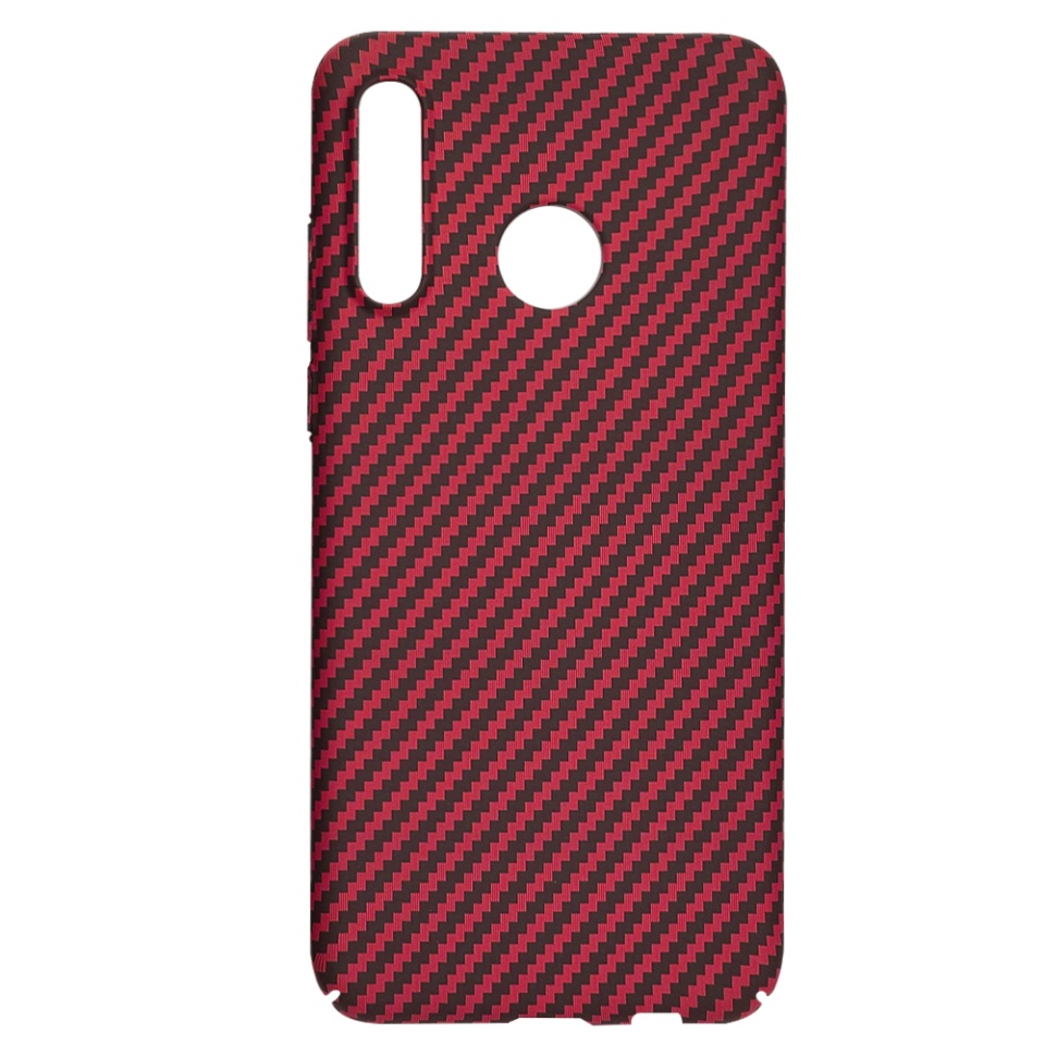 Husa pentru Huawei P30 Lite / P30 Lite New Edition, Finisaj Premium cu Textura de Carbon, Design Elegant, SKDR CarbonFlex - Rosu - 3 | YEO