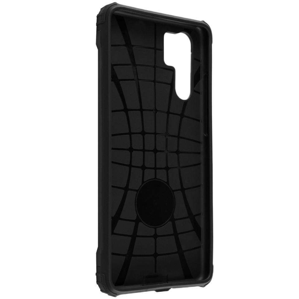 Husa pentru Huawei P30 Pro / P30 Pro New Edition, SKYDDAR INNOVATION, Hybrid Armor, din Plastic Dur, Margini Cauciucate, Antisoc, set cu sticker, Negru - 3 | YEO