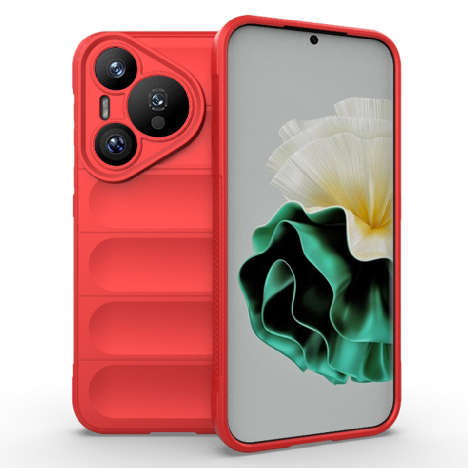 Husa pentru Huawei Pura 70 eleganta, din silicon mat, SKDR Vogue - Rosu