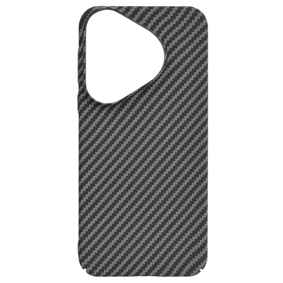 Husa pentru Huawei Pura 70, SKYDDAR INNOVATION, textura carbon, Carbonite FiberShell, set cu sticker, Negru, - 3 | YEO