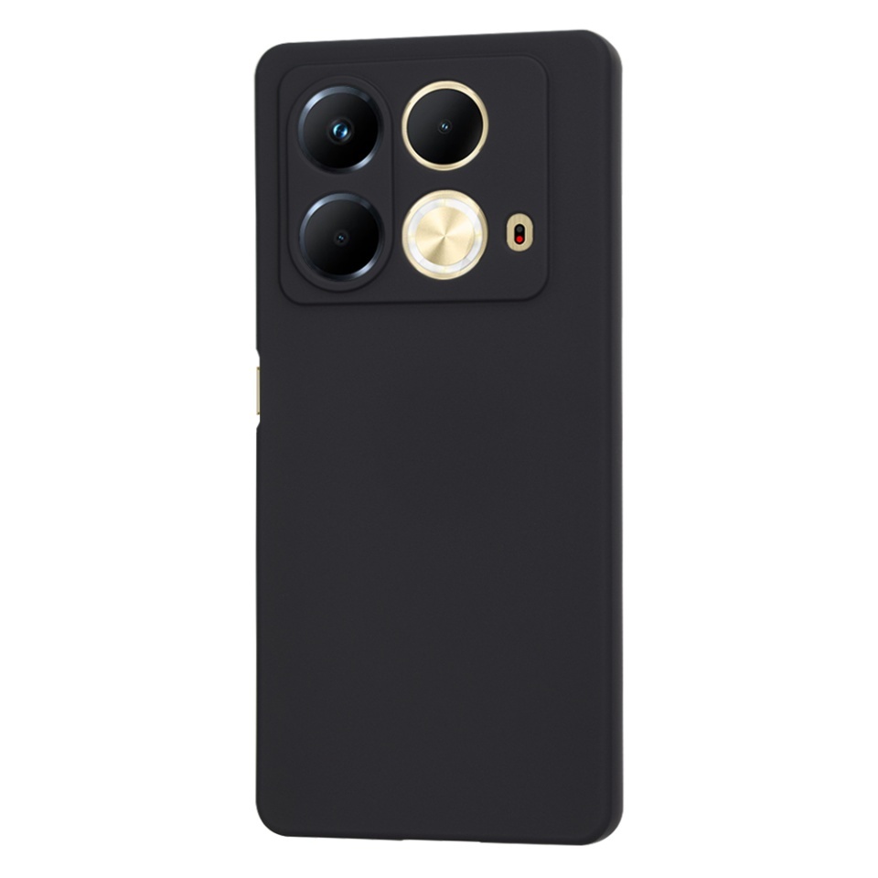 Husa pentru Infinix Note 40, SKYDDAR INNOVATION, din Silicon Catifelat, SoftElegance, set cu sticker, Negru - 2 | YEO