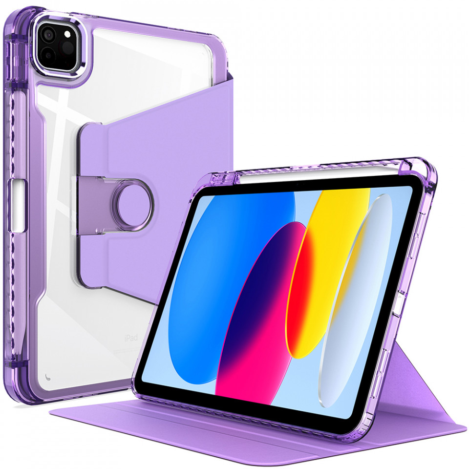 Husa pentru iPad Pro 11 (2018 / 2020 / 2021 / 2022) eleganta, SKYDDAR Crystal Edge 360° - Mov