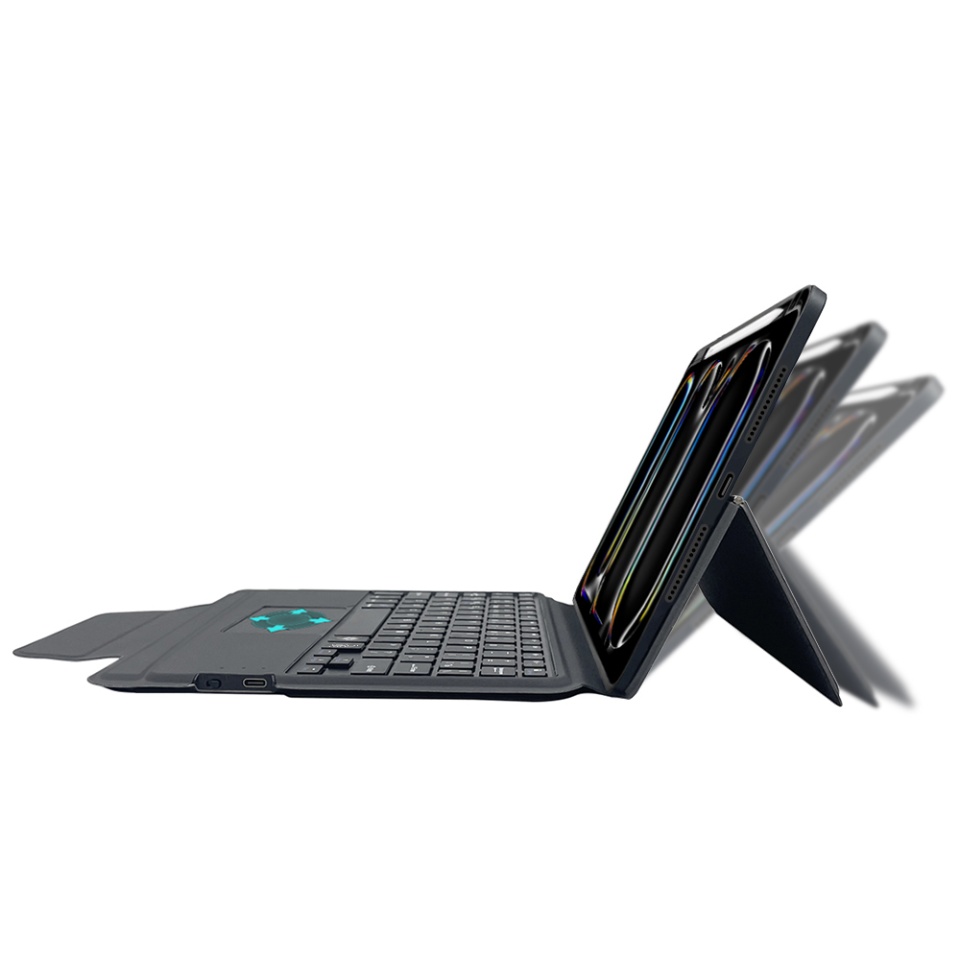 Husa pentru iPad Pro 11 (2024) cu Tastatura Bluetooth si Protectie 360°, SKDR TabTop Pro - Negru - 3 | YEO