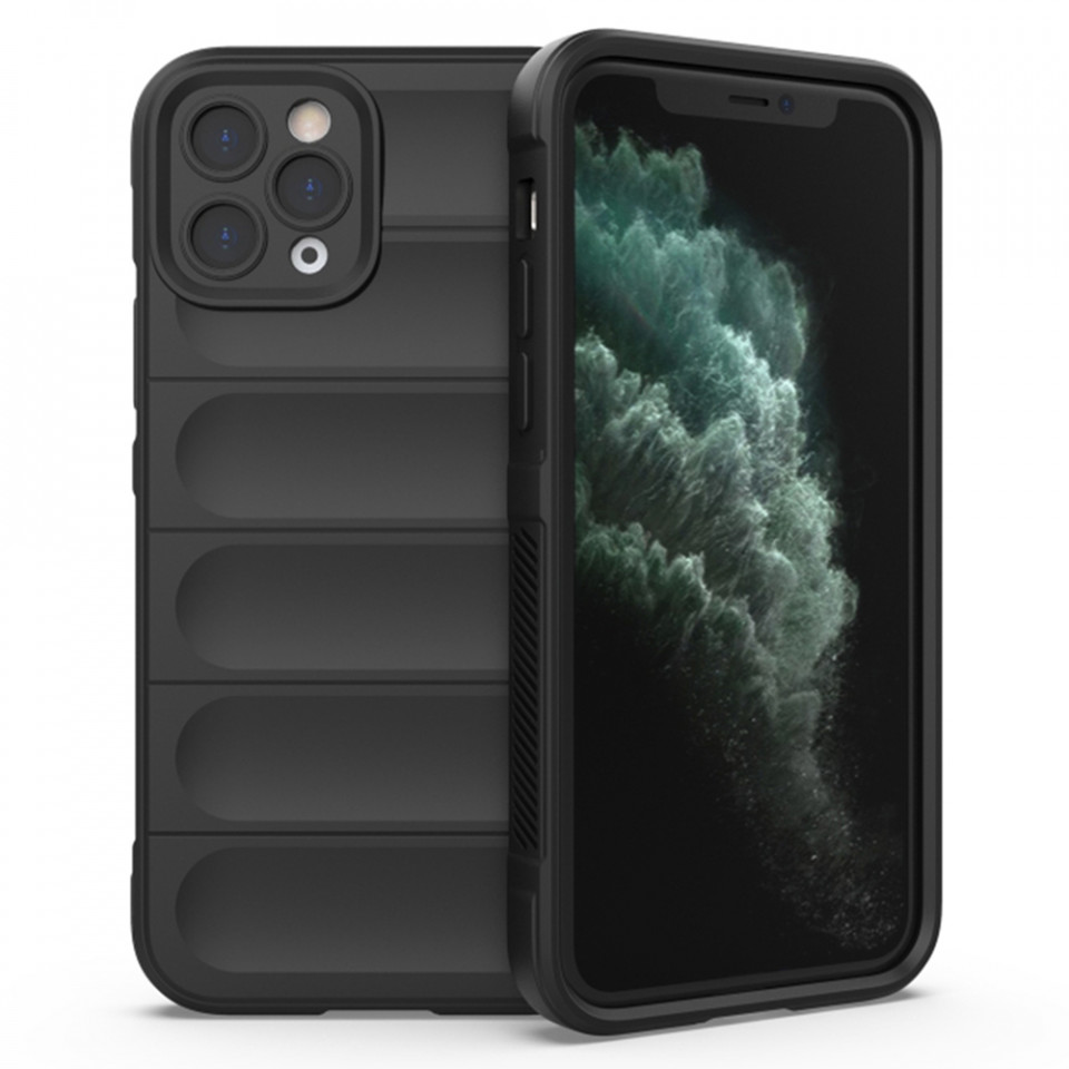 Husa pentru iPhone 11 Pro eleganta, din silicon mat, SKDR Vogue - Negru