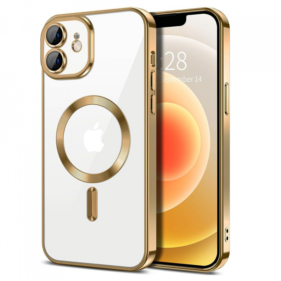 Husa pentru iPhone 12 cu Magsafe integrat, SKYDDAR Luxury Shield - Auriu