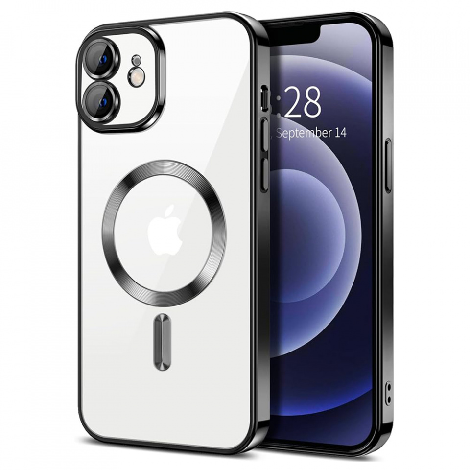 Husa pentru iPhone 12 cu Magsafe integrat, SKYDDAR Luxury Shield - Negru