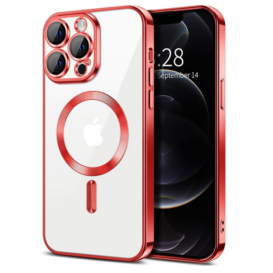 Husa pentru iPhone 12 Pro cu Magsafe integrat, SKYDDAR Luxury Shield - Rosu