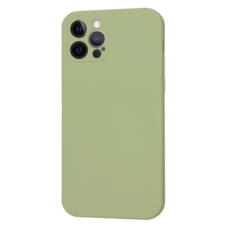 Husa pentru iPhone 12 Pro, SKYDDAR INNOVATION, din Silicon Catifelat, SoftFlex Magsafe, set cu sticker, Verde - 1 | YEO
