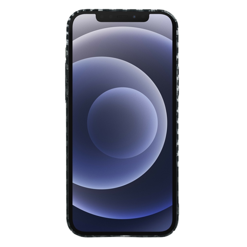 Husa pentru iPhone 12, SKYDDAR INNOVATION, textura carbon, Carbonite FiberShell, set cu sticker, Gri, - 2 | YEO