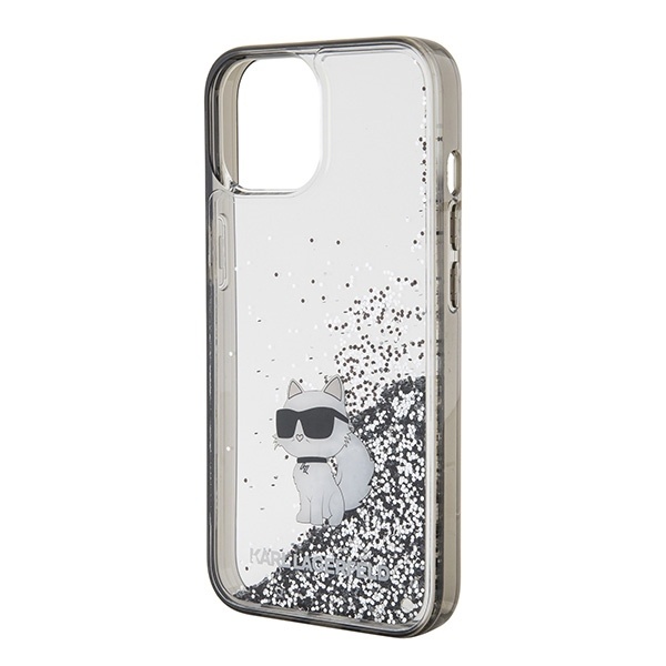 Husa pentru iPhone 13, iPhone 14, iPhone 15, Hardcase Liquid Glitter, Karl Lagerfeld - Transparent - 1 | YEO