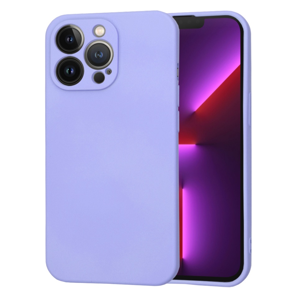 Husa pentru iPhone 13 Pro din Silicon Catifelat, Protectie Premium, Skyddar SoftElegance MagSafe - Violet - 1 | YEO
