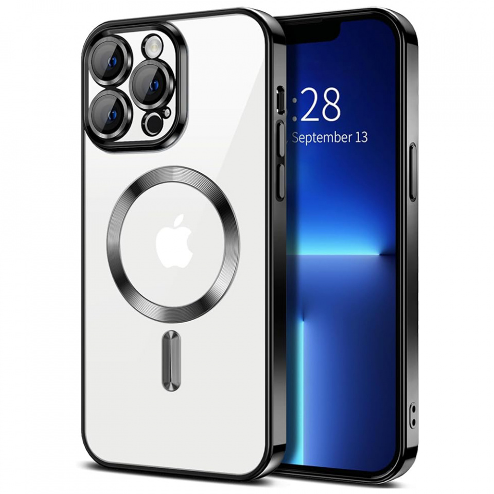 Husa pentru iPhone 13 Pro Max cu Magsafe integrat, SKYDDAR Luxury Shield - Negru
