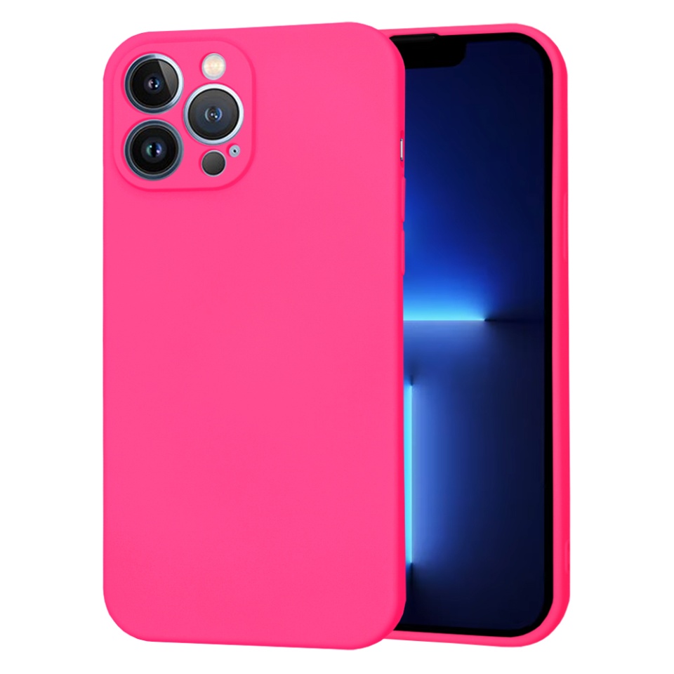 Husa pentru iPhone 13 Pro Max din Silicon Catifelat, Protectie Premium, Skyddar SoftElegance MagSafe - Fucsia