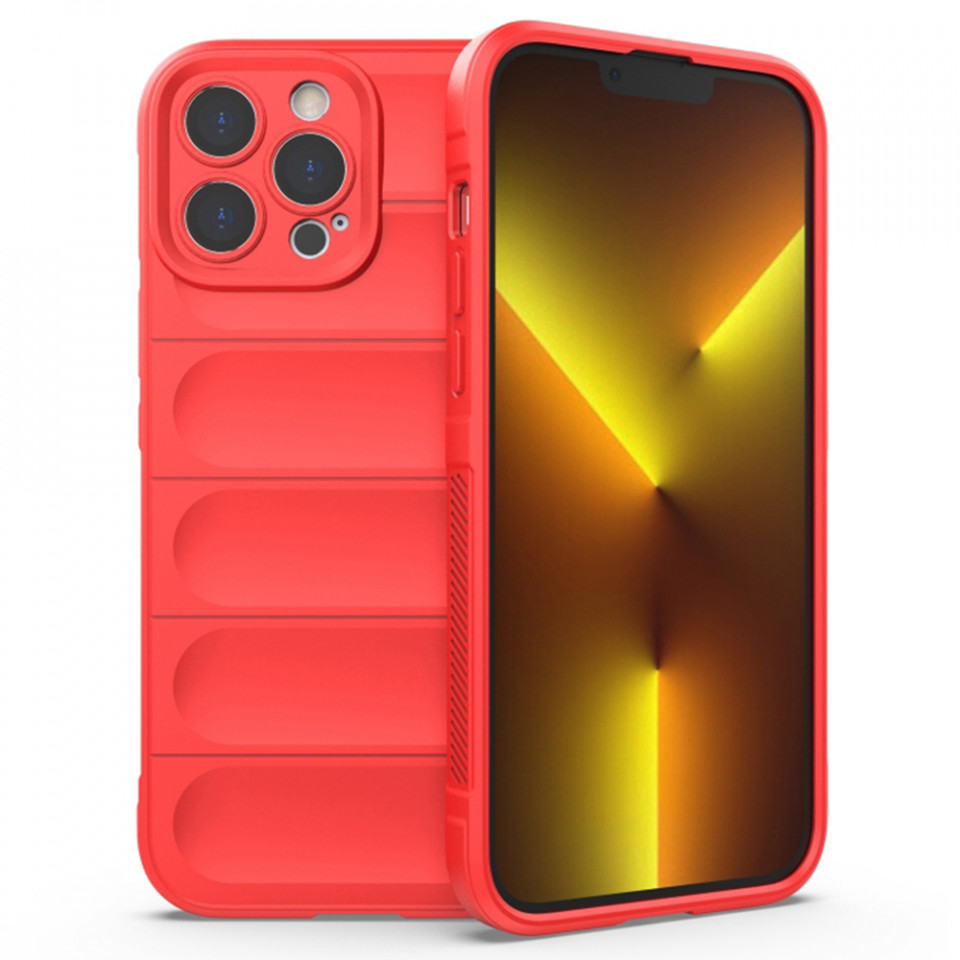 Husa pentru iPhone 13 Pro Max eleganta, din silicon mat, SKDR Vogue - Rosu