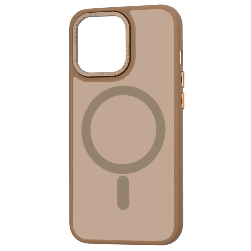 Husa pentru iPhone 13 Pro, SKYDDAR INNOVATION, HaloFrost MagSafe, Antisoc, set cu sticker, Maro - 3 | YEO