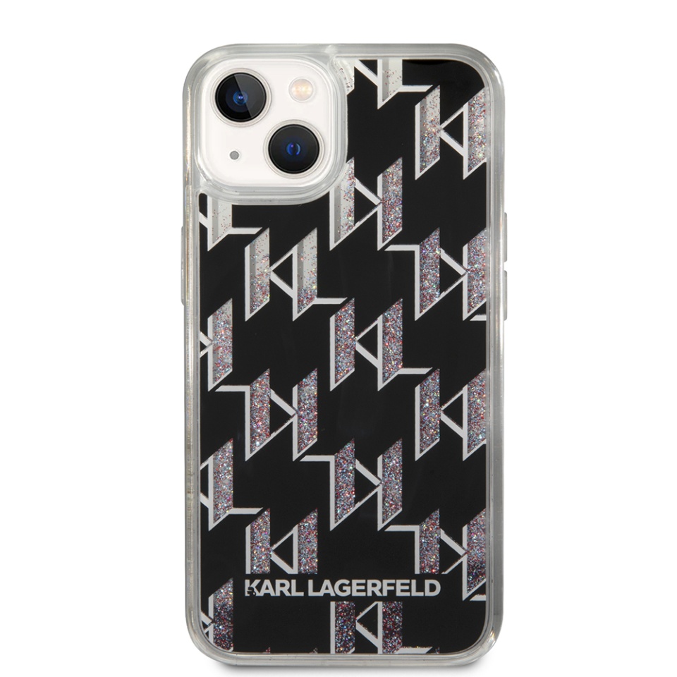 Husa pentru iPhone 14, Hardcase Liquid Glitter, Karl Lagerfeld - Negru - 2 | YEO