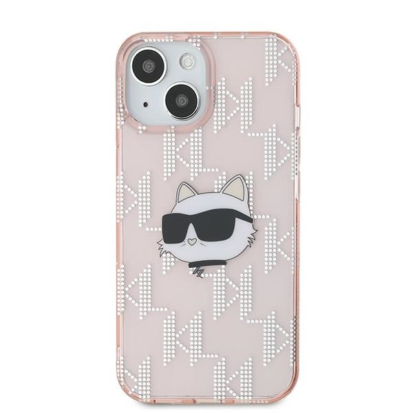 Husa pentru iPhone 14 IML Luxury, Karl Lagerfeld - Roz - 2 | YEO