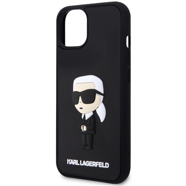 Husa pentru iPhone 14 Plus, 3D Design, Karl Lagerfeld, Negru - 1 | YEO