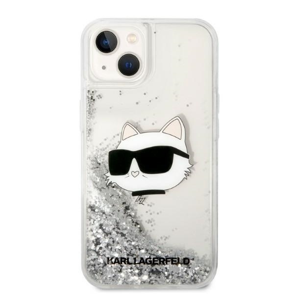 Husa pentru iPhone 14 Plus, Hardcase Glitter, Karl Lagerfeld, Argintiu - 2 | YEO