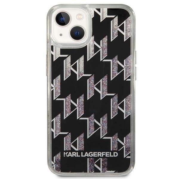 Husa pentru iPhone 14 Plus, Hardcase Liquid Glitter, Karl Lagerfeld - Monogram - 2 | YEO