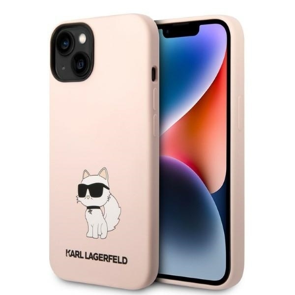 Husa pentru iPhone 14 Plus, Silicone, Karl Lagerfeld, Roz
