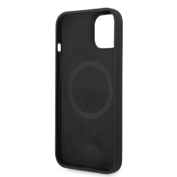 Husa pentru iPhone 14 Plus, Silicone MagSafe, Karl Lagerfeld - Negru - 1 | YEO
