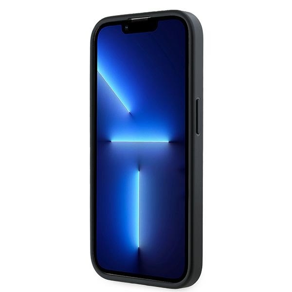 Husa pentru iPhone 14 Pro, Diagonal Quilted Script, Karl Lagerfeld - Negru - 6