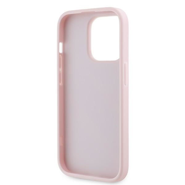 Husa pentru iPhone 14 Pro, Diagonal Quilted Script, Karl Lagerfeld - Roz - 3 | YEO