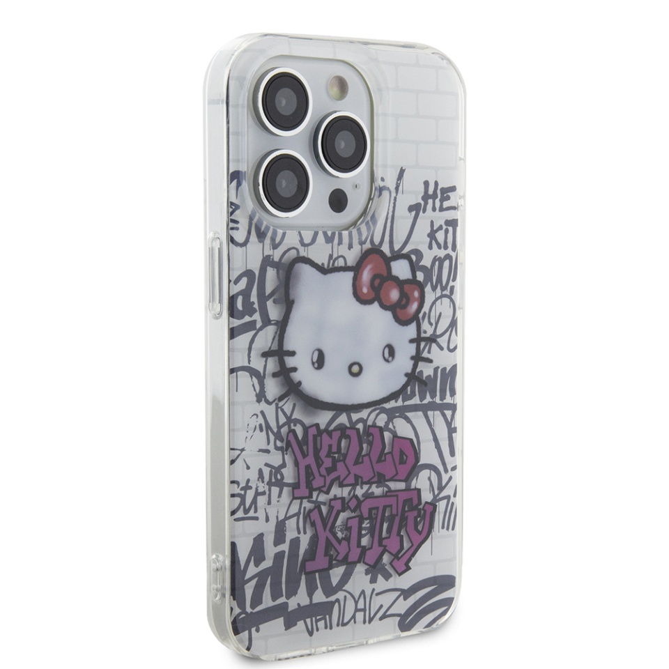 Husa pentru iPhone 14 Pro Max, Hardcase IML, Hello Kitty - Alb - 2 | YEO