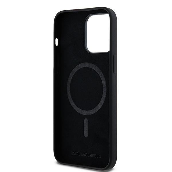 Husa pentru iPhone 14 Pro Max, Silicone MagSafe, Karl Lagerfeld - Negru - 1 | YEO