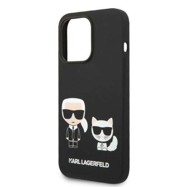 Husa pentru iPhone 14 Pro, Silicone MagSafe, Karl Lagerfeld - Negru - 3 | YEO