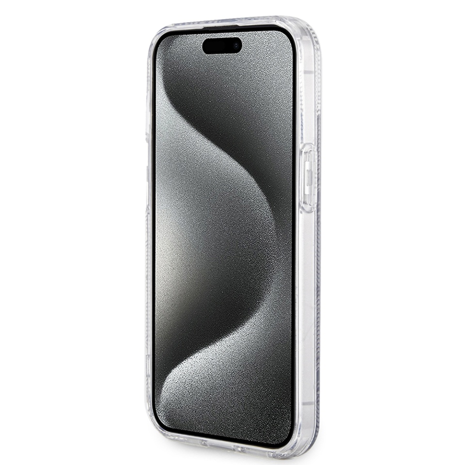 Husa pentru iPhone 15, IML GCube MagSafe, Guess - Negru - 1 | YEO