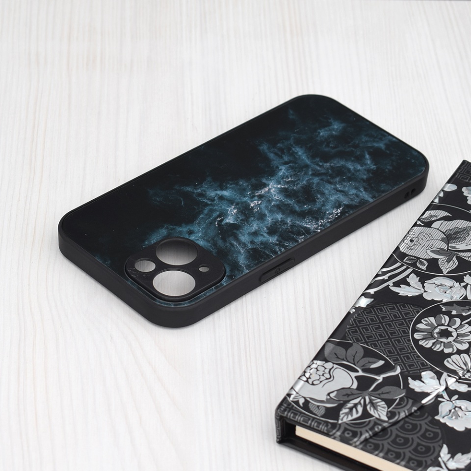 Husa pentru iPhone 15 Plus cu sticla securizata, Glaze - Albastru - 2 | YEO