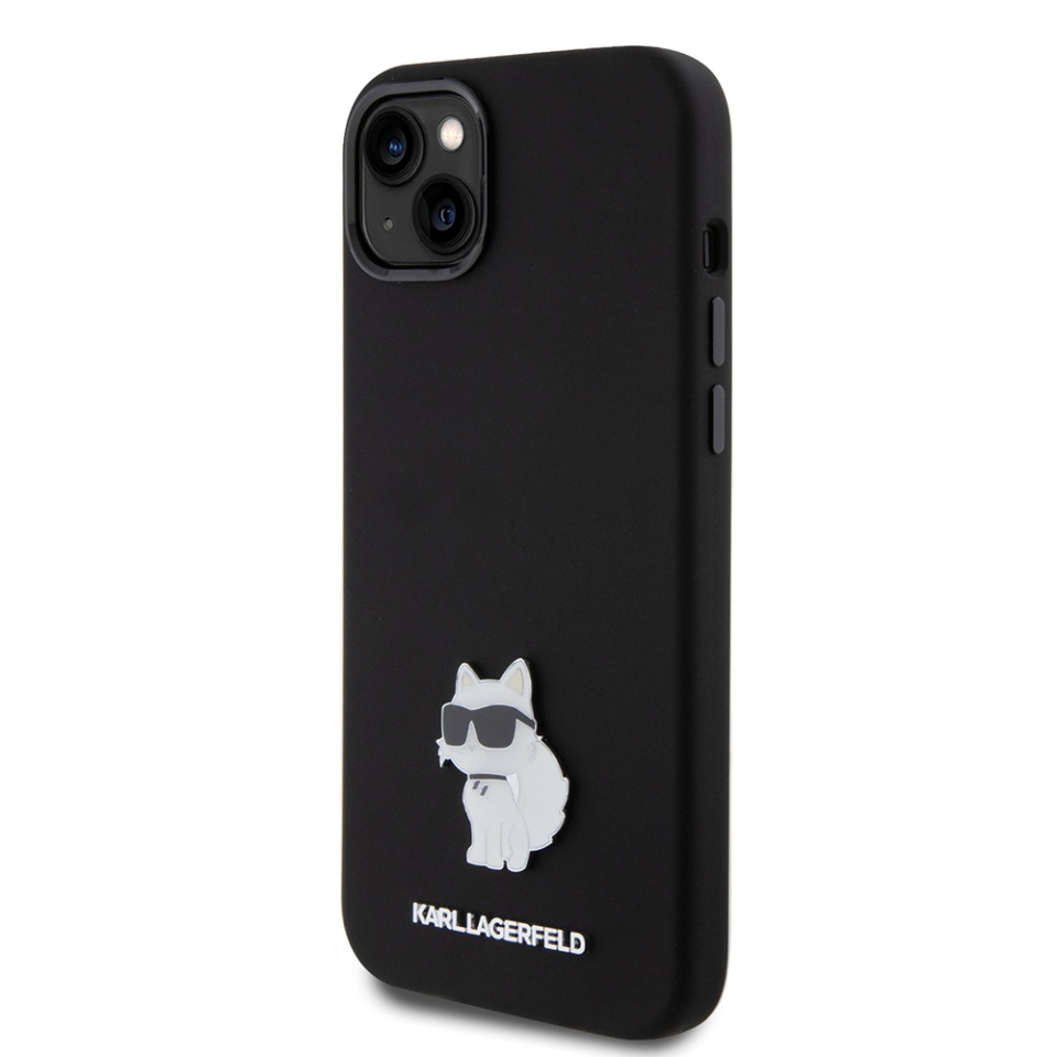 Husa pentru iPhone 15 Plus, Silicone, Karl Lagerfeld, Negru - 3 | YEO