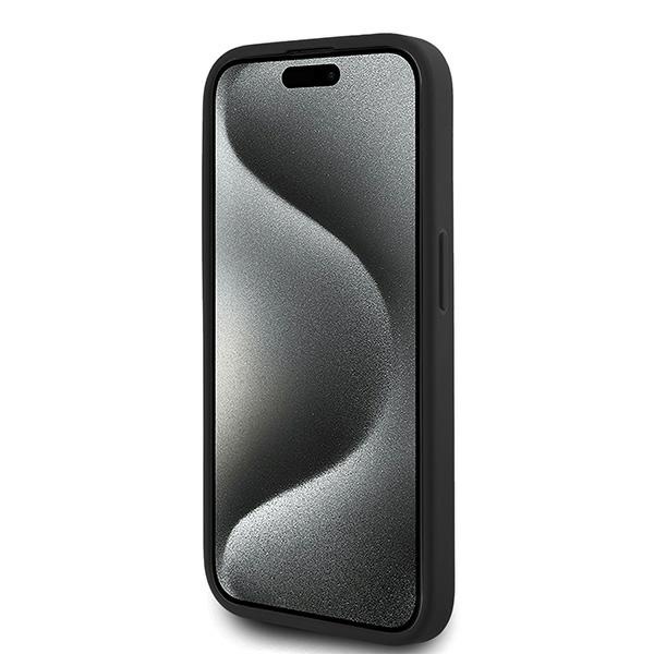 Husa pentru iPhone 15 Pro, Diagonal Quilted Script, Karl Lagerfeld - Negru - 3 | YEO